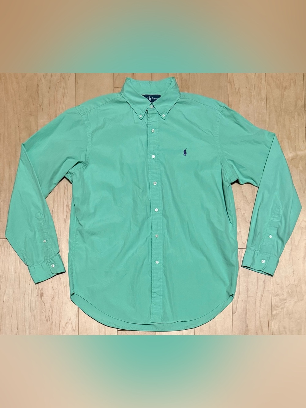 Polo Ralph Lauren Classic Fit Button Down Shirt Light Green Lightweight Men’s L